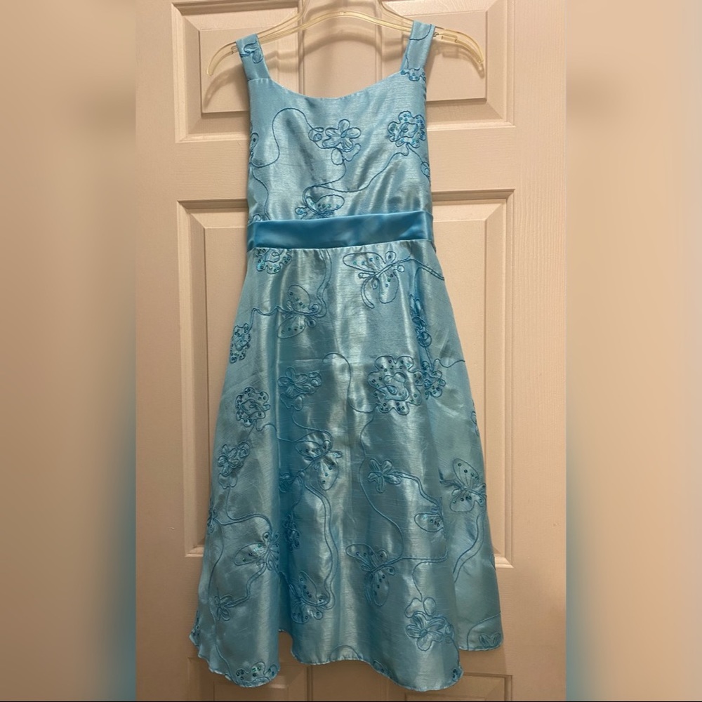 Turquoise blue Rare Editions dress. Size 16 1/2 (girls plus size)